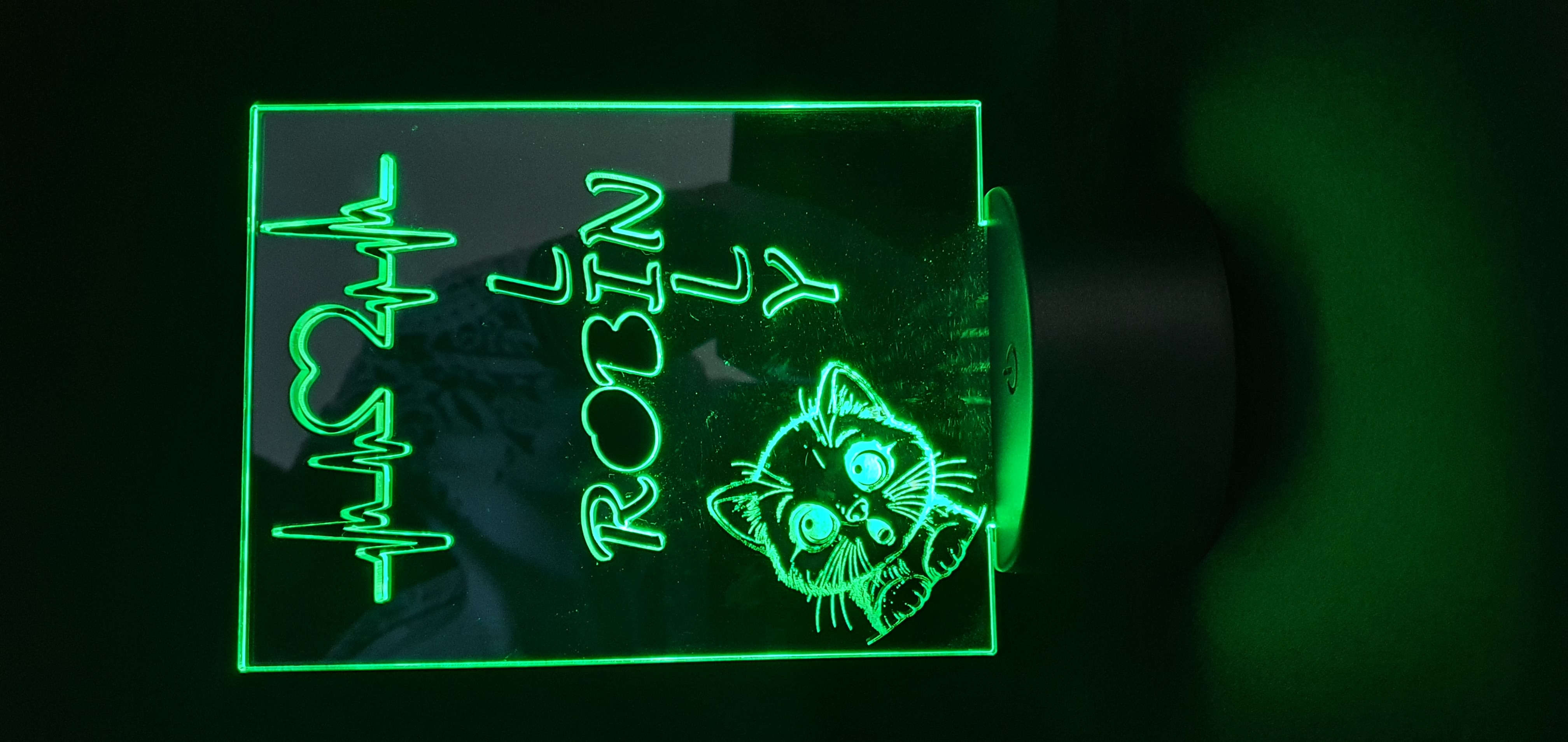 Image de Lampe LED plexi – Basique (noir)