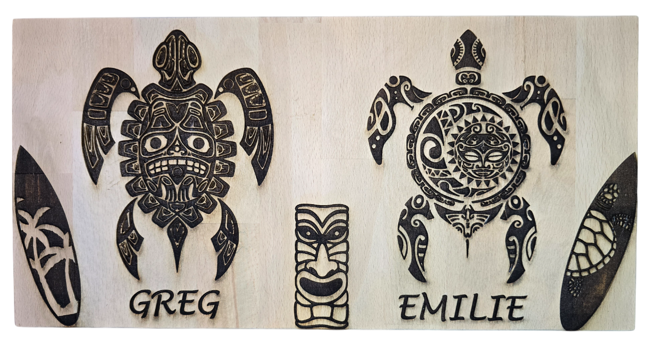 Image de Plaque bois gravée – 200×400