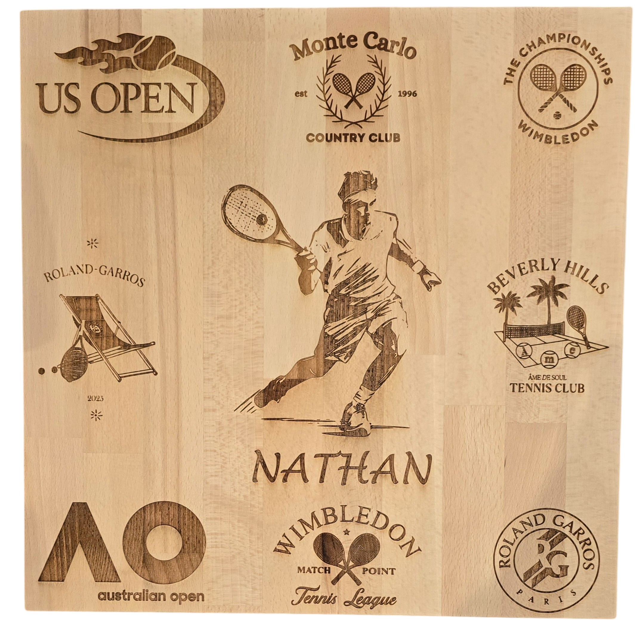 Image de Plaque bois gravée 40×40 - Ref PBG40.40