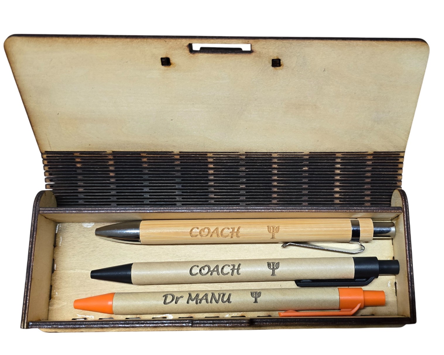 Image de Boite à stylos en bois - Ref BSB1