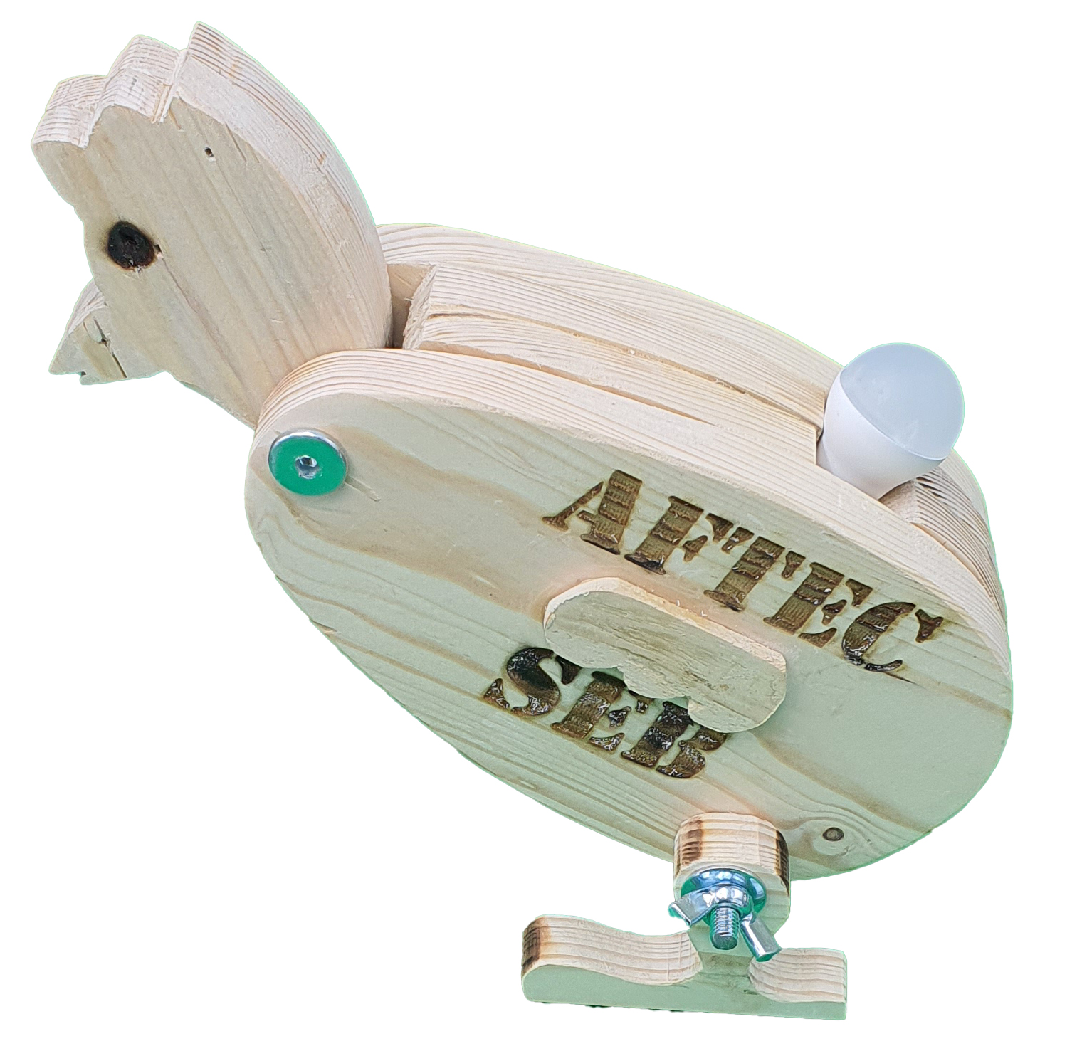 Image de Lampe en bois – Poule – Série 1