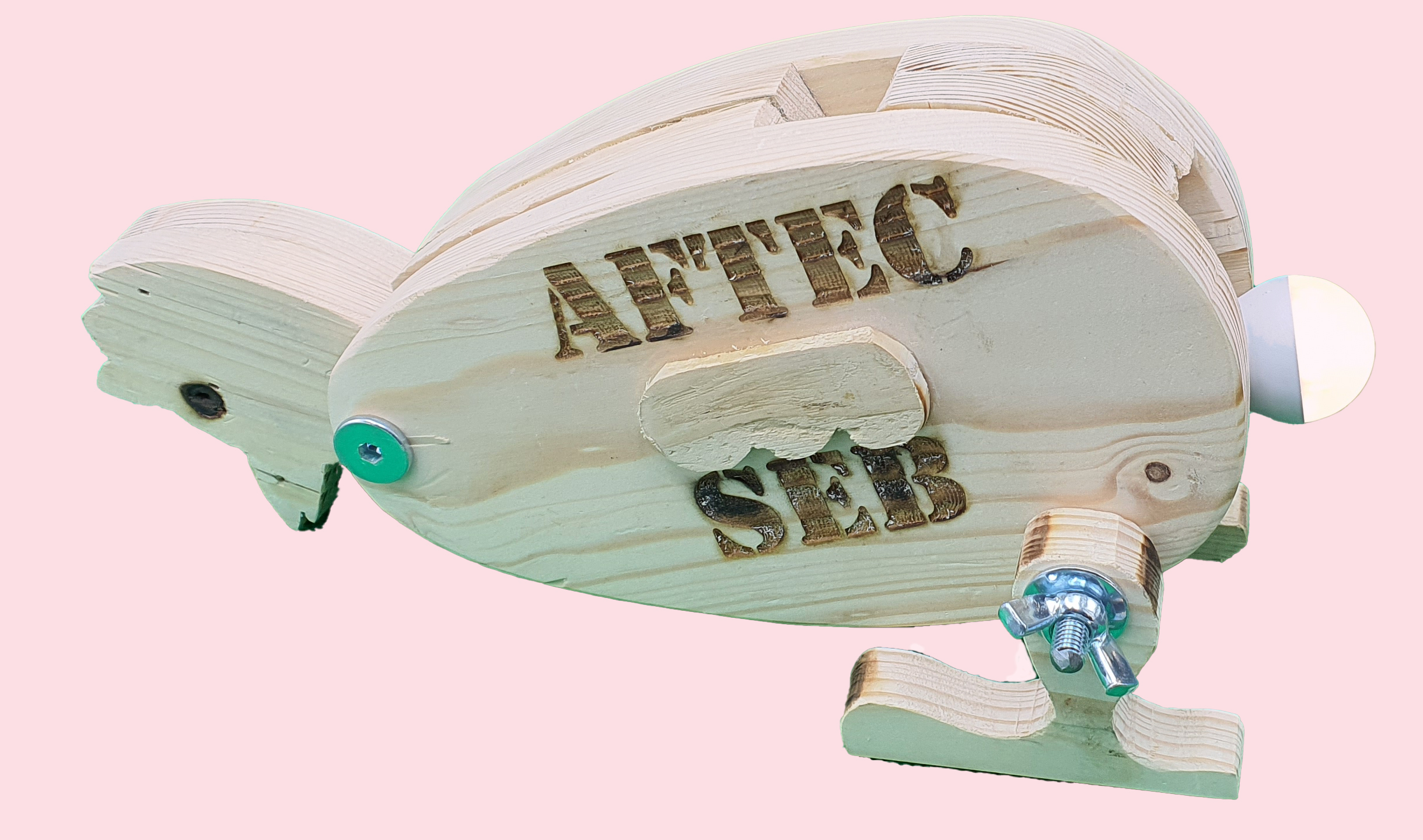 Image de Lampe en bois – Poule – Série 2