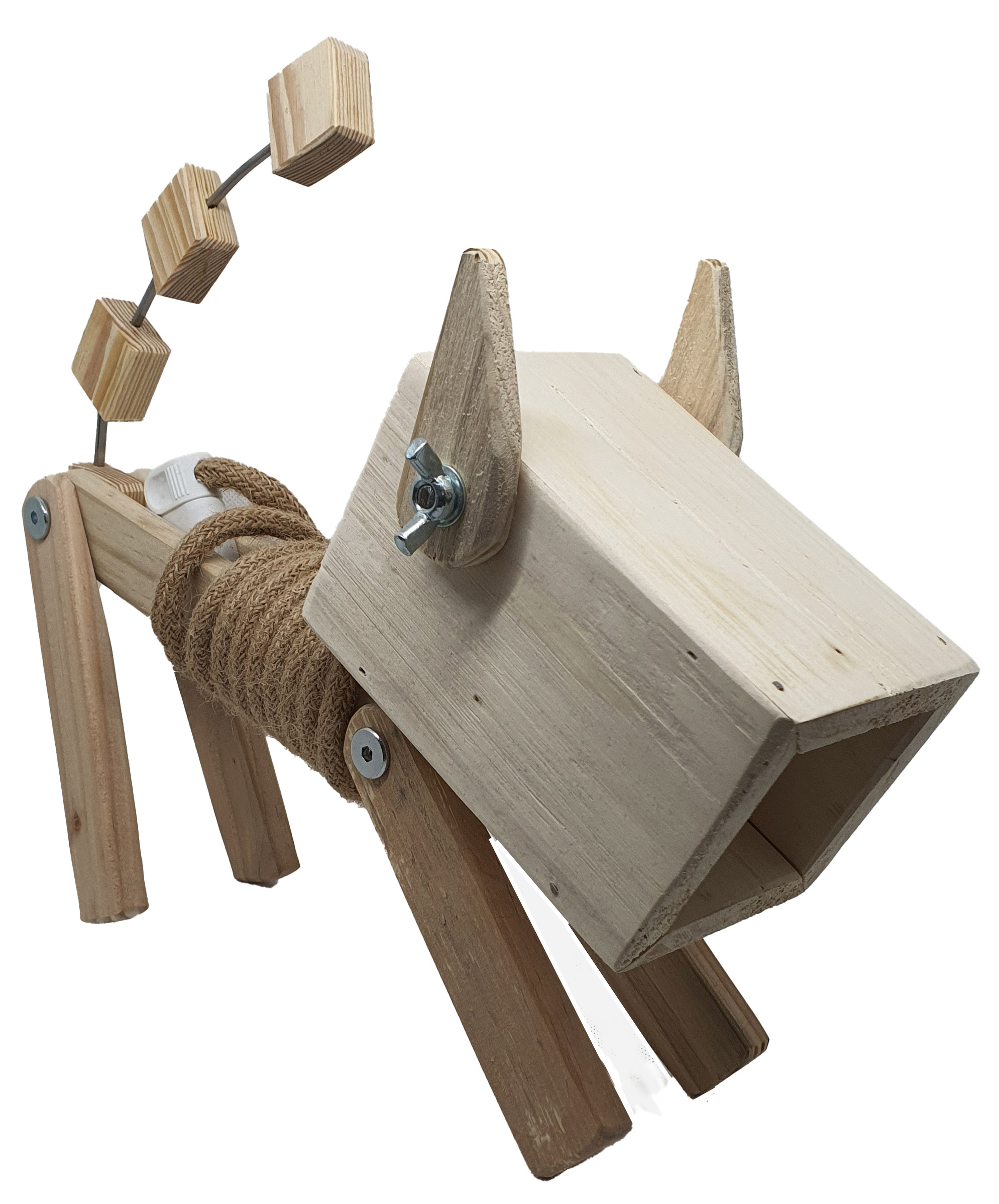 Image de Lampe en bois – Chat