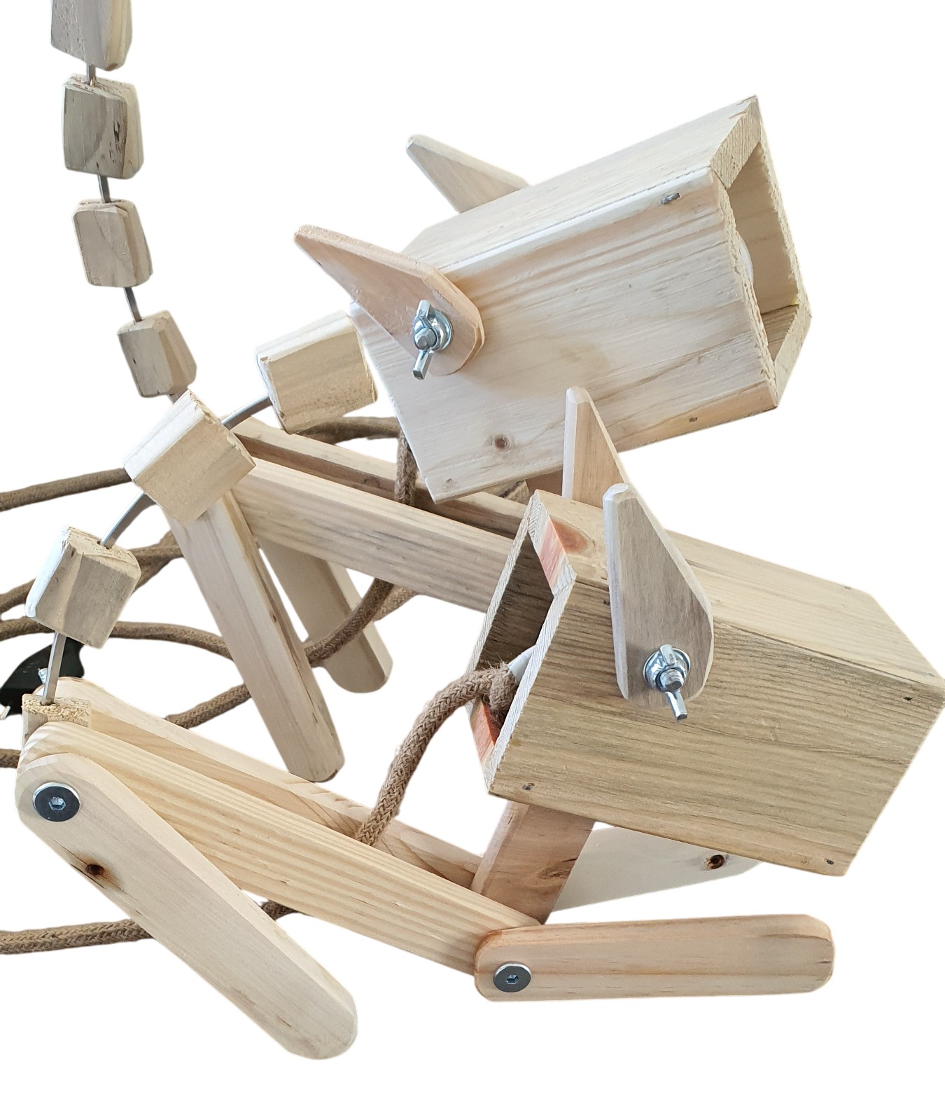 Image de Lampe CHAT Bois recyclé - ref LBChat