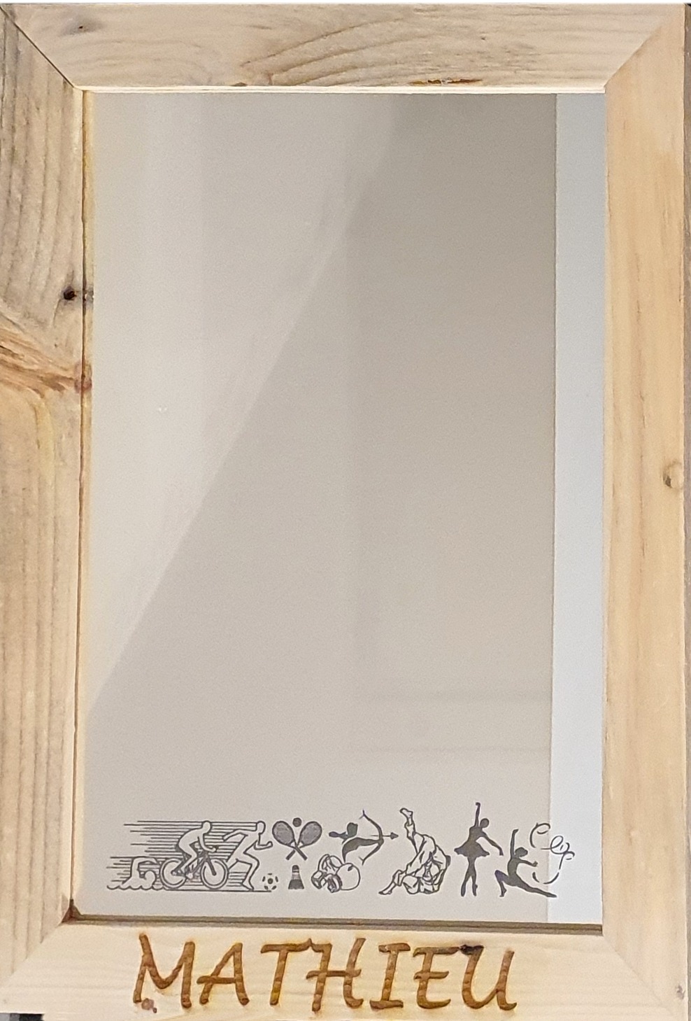Image de Miroir Bois 21 x 30 cm - Ref MB21.30