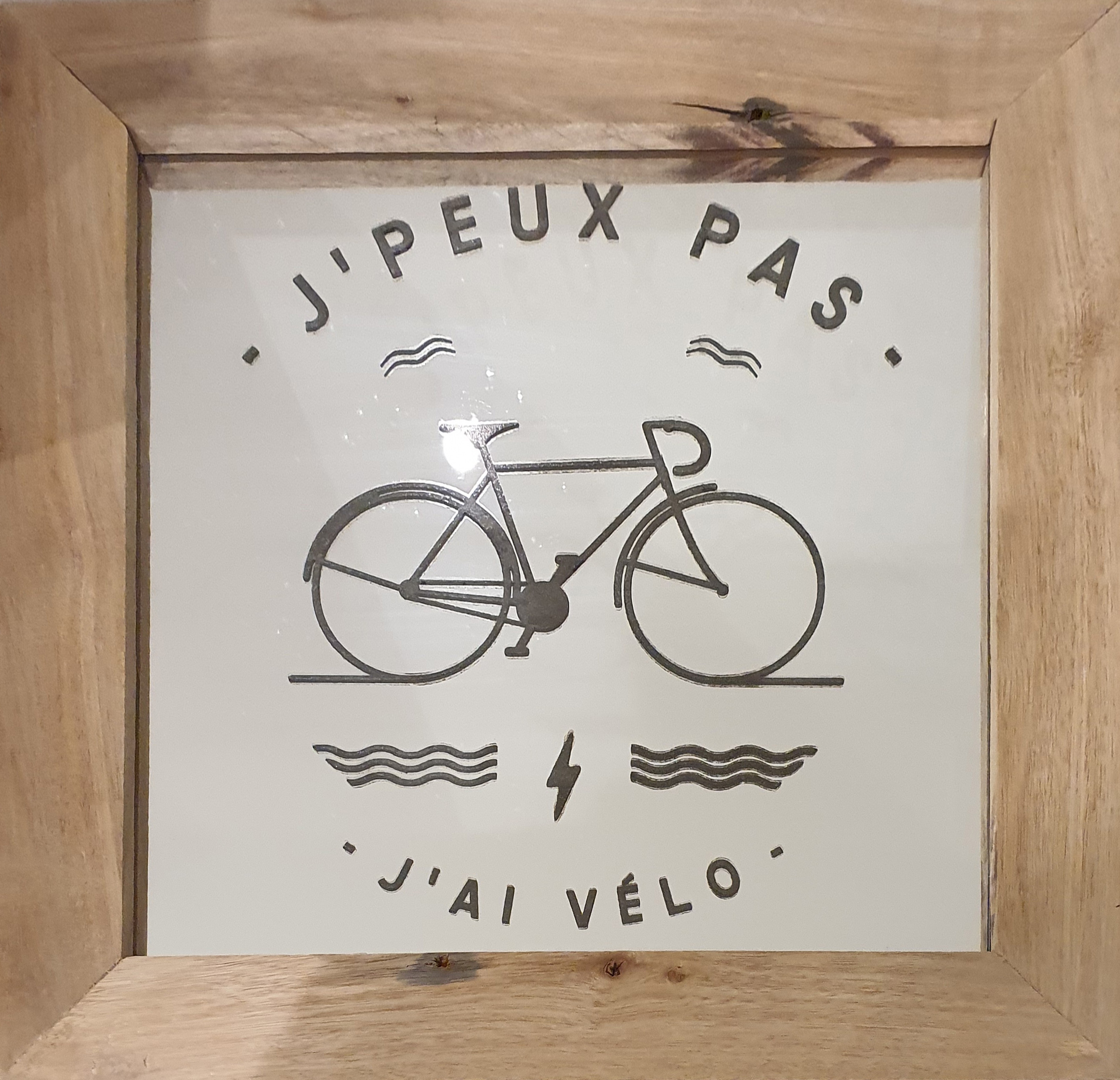 Image de Miroir Bois 30 x 30 cm - Ref MB30.30