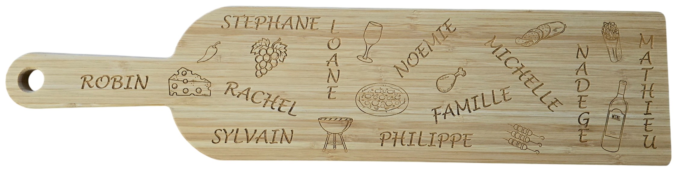 Image de Planche apéro bambou 60x14 cm - Ref PAB60.14