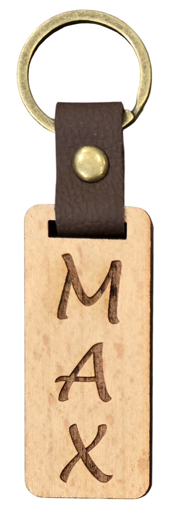 Image de Porte clef Bois et cuir