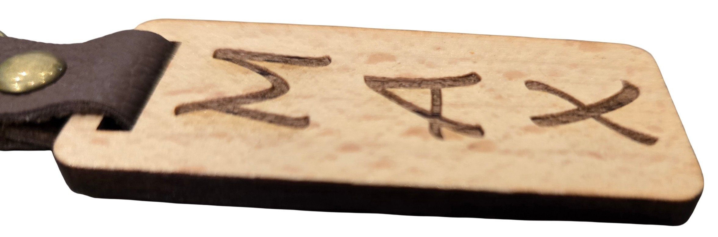 Image de Porte clef Bois et cuir