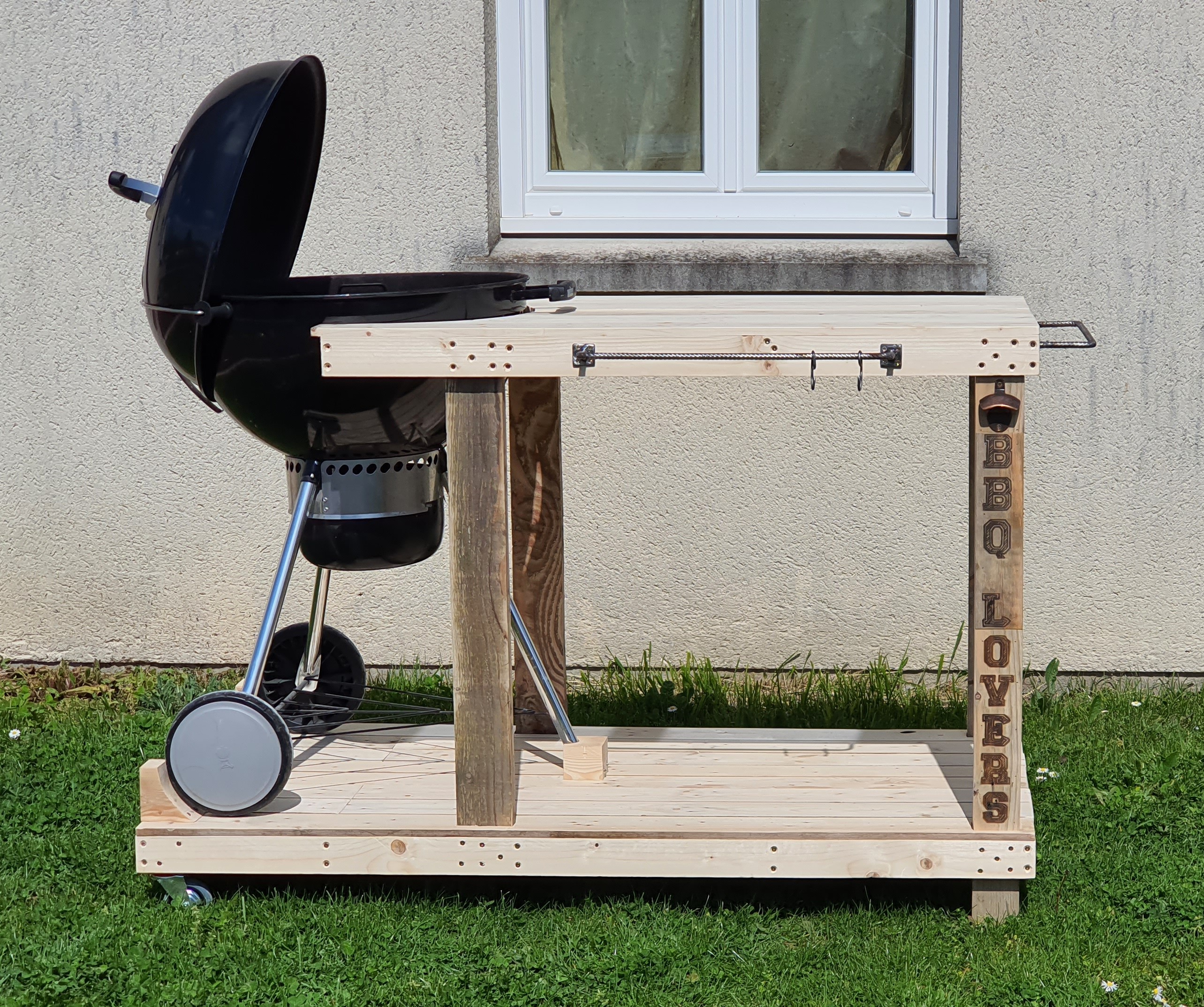 Image de Desserte barbecue Bois - Ref DBB