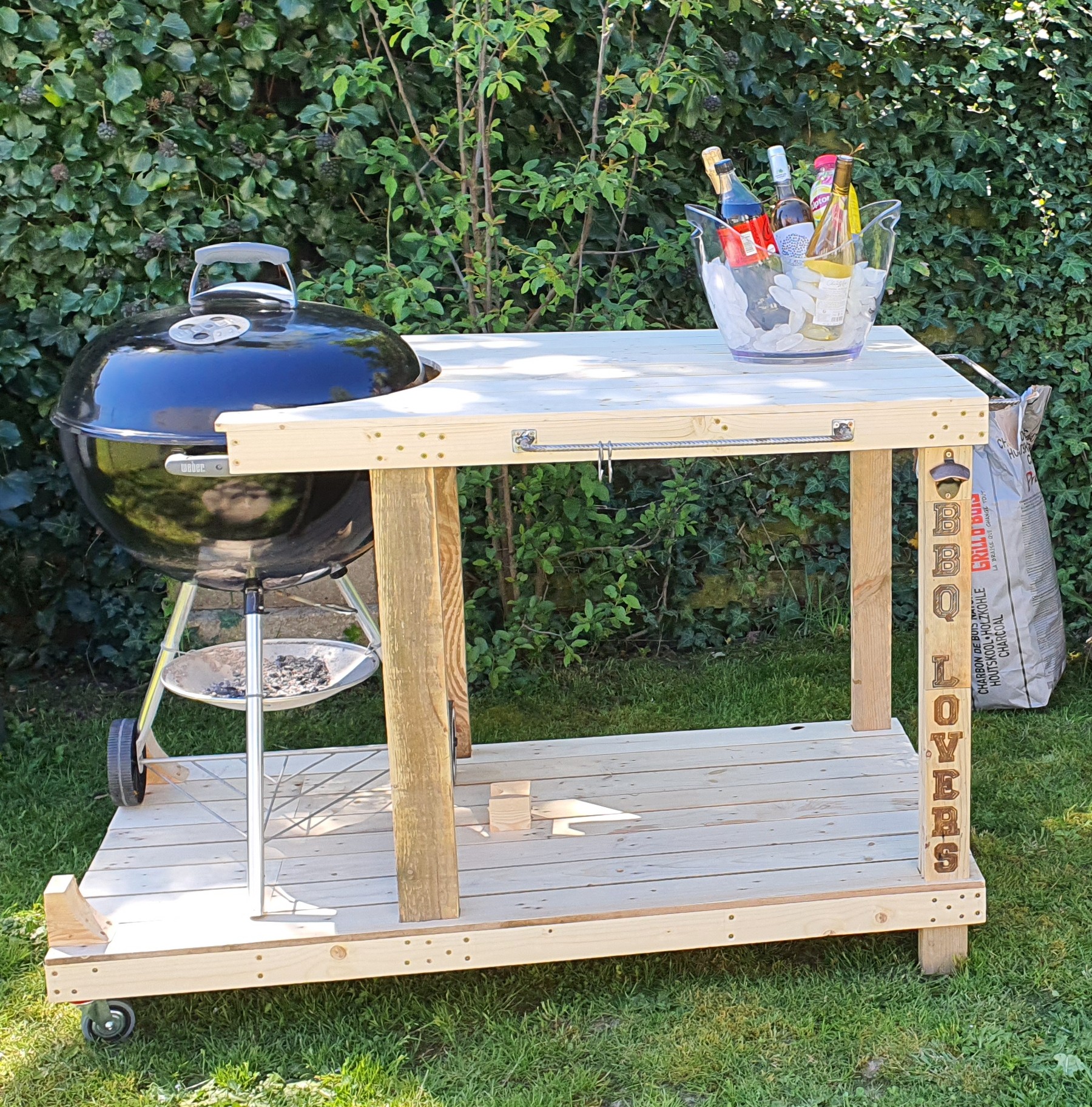 Image de Desserte barbecue Bois - Ref DBB